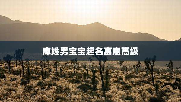 库姓男宝宝起名寓意高级