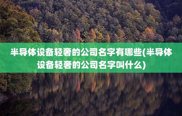 半导体设备轻奢的公司名字有哪些(半导体设备轻奢的公司名字叫什么)