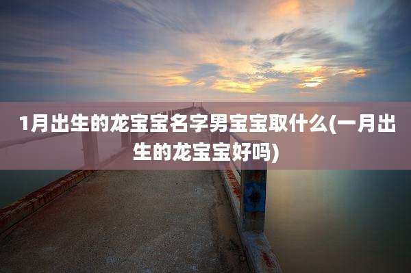 1月出生的龙宝宝名字男宝宝取什么(一月出生的龙宝宝好吗)