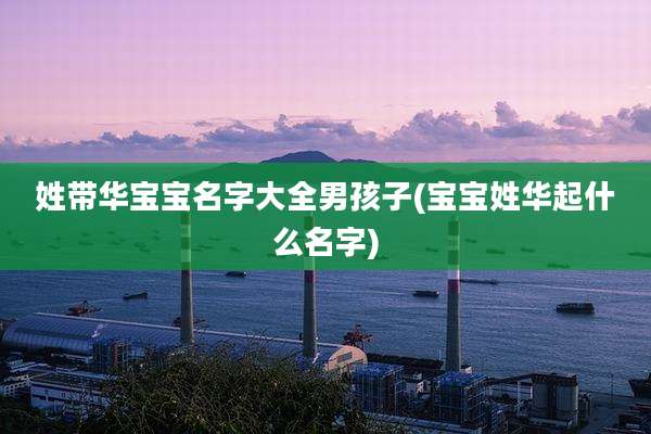 姓带华宝宝名字大全男孩子(宝宝姓华起什么名字)