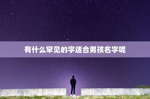 有什么罕见的字适合男孩名字呢