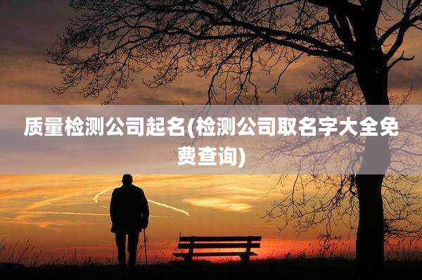 质量检测公司起名(检测公司取名字大全免费查询)