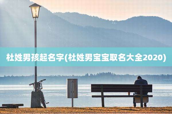 杜姓男孩起名字(杜姓男宝宝取名大全2020)