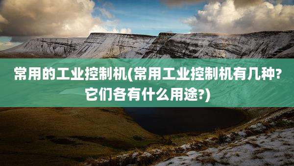 常用的工业控制机(常用工业控制机有几种?它们各有什么用途?)
