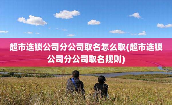 超市连锁公司分公司取名怎么取(超市连锁公司分公司取名规则)