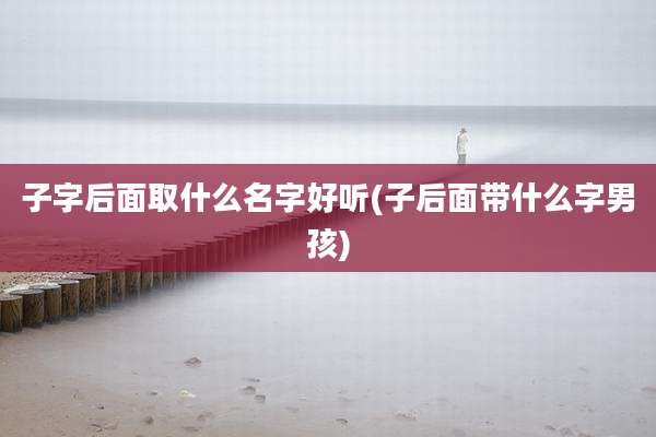 子字后面取什么名字好听(子后面带什么字男孩)