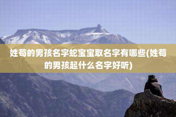 姓苟的男孩名字蛇宝宝取名字有哪些(姓苟的男孩起什么名字好听)