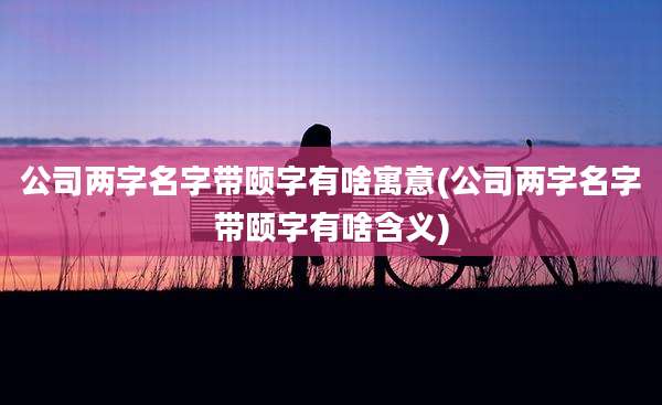 公司两字名字带颐字有啥寓意(公司两字名字带颐字有啥含义)