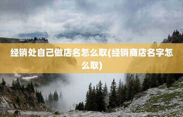 经销处自己做店名怎么取(经销商店名字怎么取)