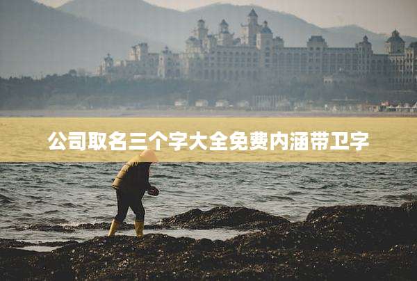 公司取名三个字大全免费内涵带卫字