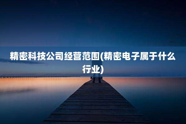 精密科技公司经营范围(精密电子属于什么行业)