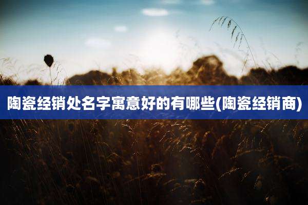 陶瓷经销处名字寓意好的有哪些(陶瓷经销商)