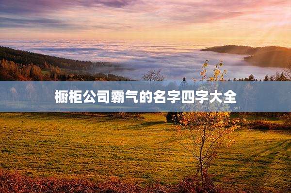 橱柜公司霸气的名字四字大全