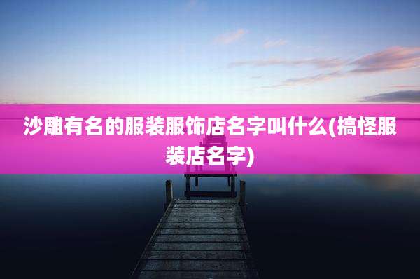 沙雕有名的服装服饰店名字叫什么(搞怪服装店名字)
