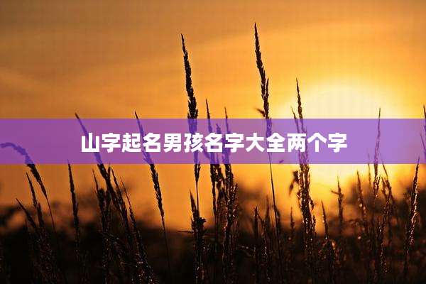 山字起名男孩名字大全两个字