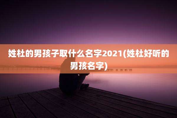 姓杜的男孩子取什么名字2021(姓杜好听的男孩名字)