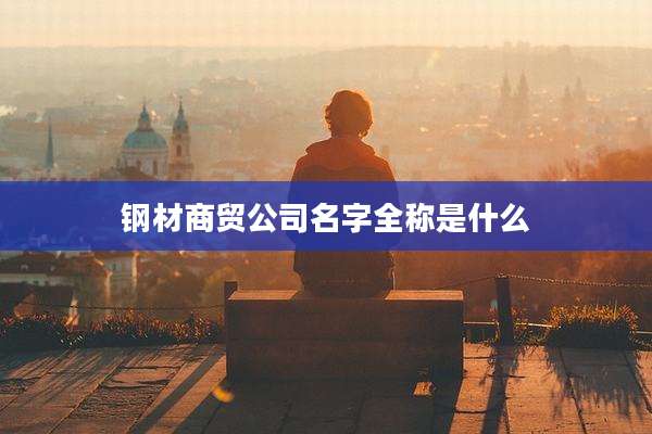 钢材商贸公司名字全称是什么