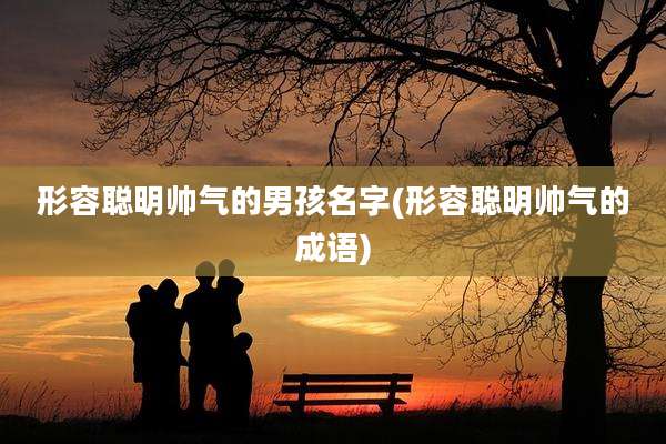 形容聪明帅气的男孩名字(形容聪明帅气的成语)