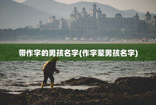 带作字的男孩名字(作字辈男孩名字)