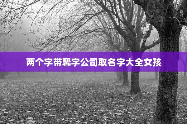 两个字带馨字公司取名字大全女孩