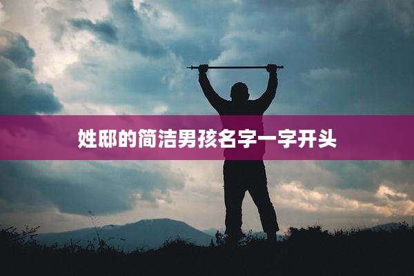 姓邸的简洁男孩名字一字开头