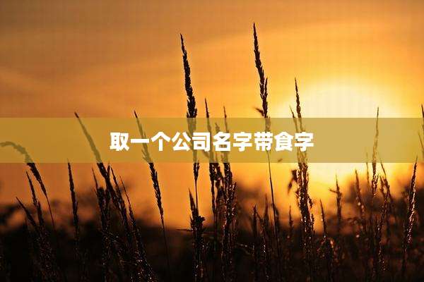 取一个公司名字带食字