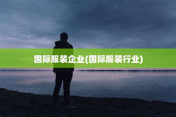 国际服装企业(国际服装行业)