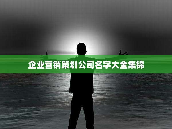 企业营销策划公司名字大全集锦