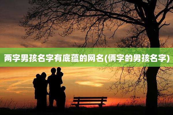 两字男孩名字有底蕴的网名(俩字的男孩名字)