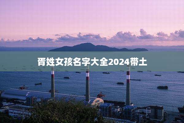 胥姓女孩名字大全2024带土