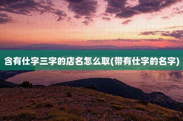 含有仕字三字的店名怎么取(带有仕字的名字)