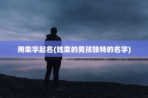 用栾字起名(姓栾的男孩独特的名字)