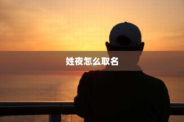 姓夜怎么取名