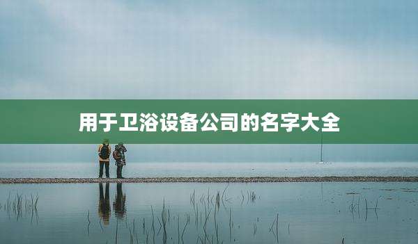 用于卫浴设备公司的名字大全