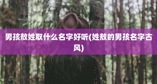男孩敖姓取什么名字好听(姓敖的男孩名字古风)