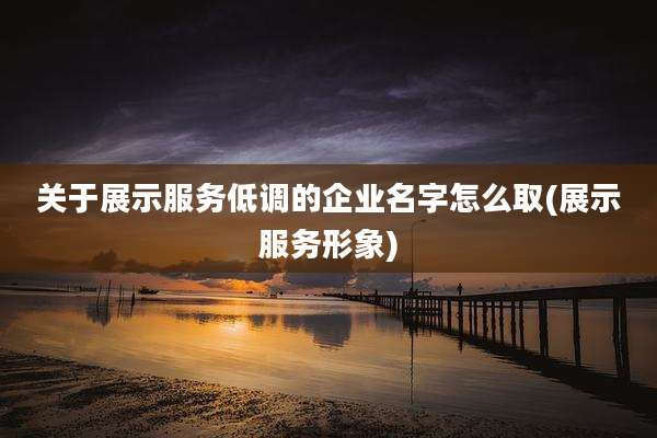 关于展示服务低调的企业名字怎么取(展示服务形象)