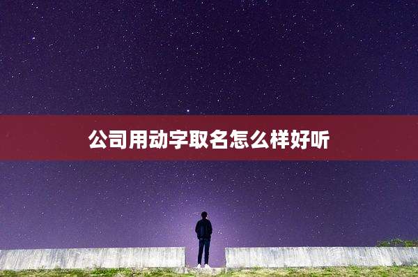 公司用动字取名怎么样好听