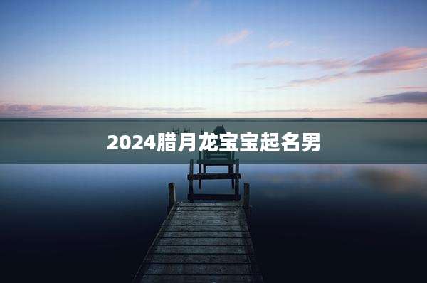 2024腊月龙宝宝起名男