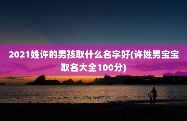2021姓许的男孩取什么名字好(许姓男宝宝取名大全100分)