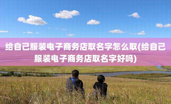 给自己服装电子商务店取名字怎么取(给自己服装电子商务店取名字好吗)