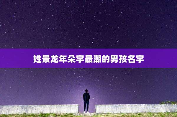 姓景龙年朵字最潮的男孩名字