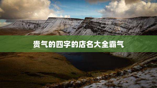 贵气的四字的店名大全霸气