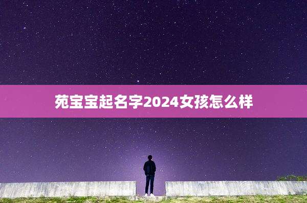 苑宝宝起名字2024女孩怎么样