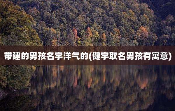 带建的男孩名字洋气的(健字取名男孩有寓意)