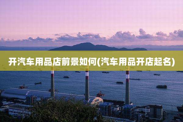 开汽车用品店前景如何(汽车用品开店起名)