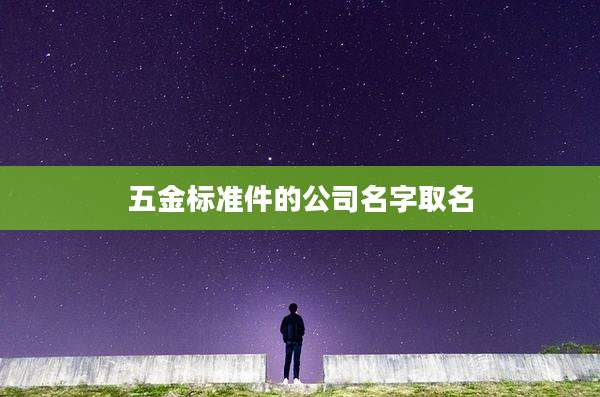 五金标准件的公司名字取名
