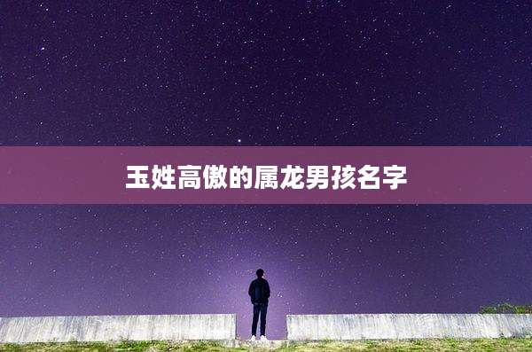 玉姓高傲的属龙男孩名字