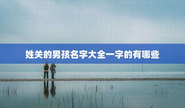 姓关的男孩名字大全一字的有哪些