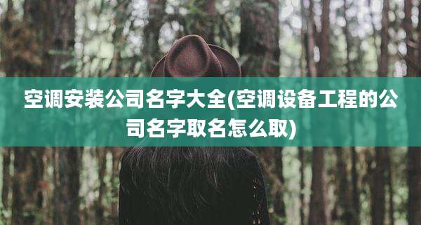 空调安装公司名字大全(空调设备工程的公司名字取名怎么取)