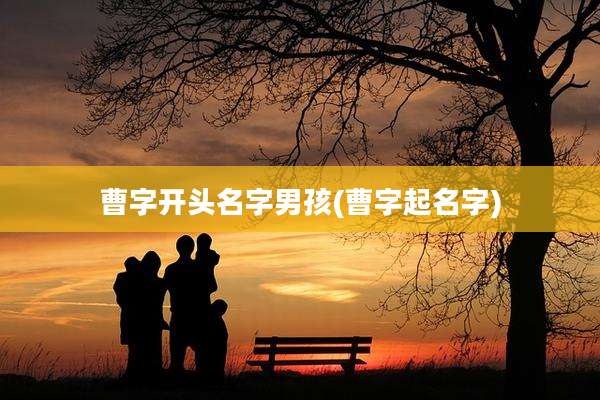曹字开头名字男孩(曹字起名字)